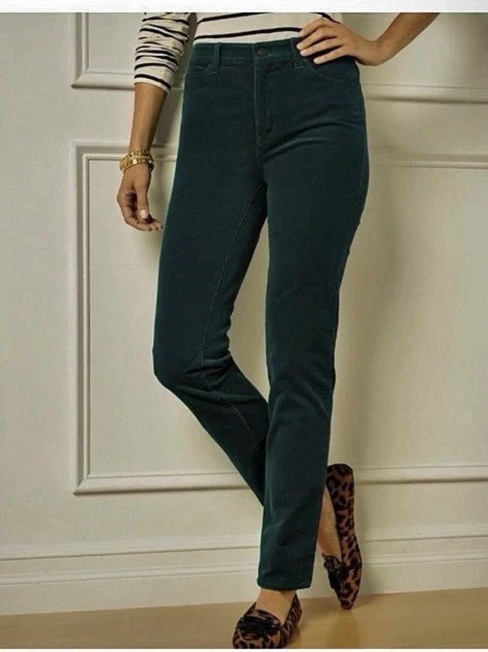 TALBOTS Simply Flattering Collection High Waist Straight Leg Size 12-- SO PRETTY